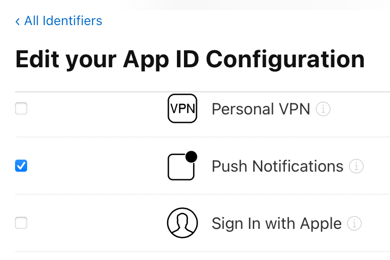 App ID Add Capability